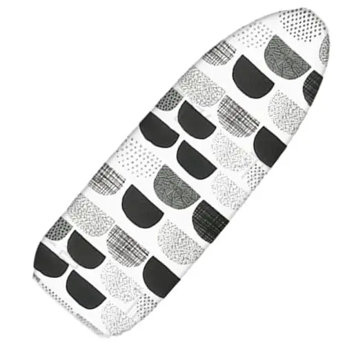 Produktbild: Bügelbrettunterlage Bügelbrettbezug Aus Baumwolle Bügelunterlage Tisch Bügeltischbezug mit 3 Schichten Extra Dick für Bügelflächenmaße geeignet für 13 * 45-Zoll-Panels(Cooler Halbkreisstil)