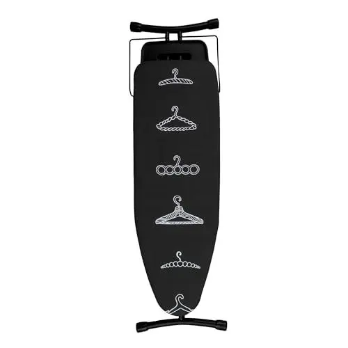 Produktbild: Bügeltisch StarVIP | Bügelbereich 125x41 cm | Leicht und stabil | Einziehbare Bügelbügelhalterung | rutschfeste Beine | Bodenschutz | Bezug 100% Baumwolle | Höhenverstellbar 95 cm