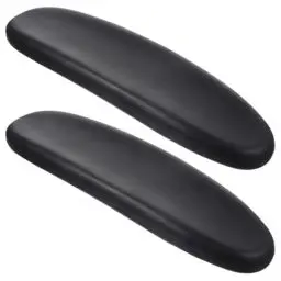 Produktbild: Bürostuhl-Armlehnen-Ersatz-Armpolsterkappen, universell, 10 cm Befestigungsloch, PU-Bürostuhl-Teile, 1 Paar (schwarz, 2er-Set)