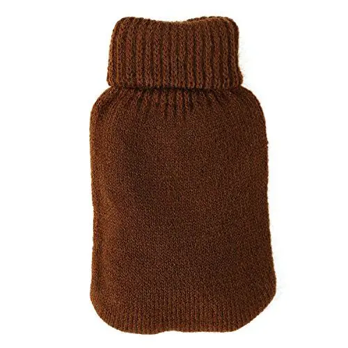 Produktbild: Bütic GmbH Taschenwärmer mit Strickbezug - Blanko - Wärmflasche Handwärmer Wärmepad Firebag Wärmekissen, Farbe:Trüffelbraun