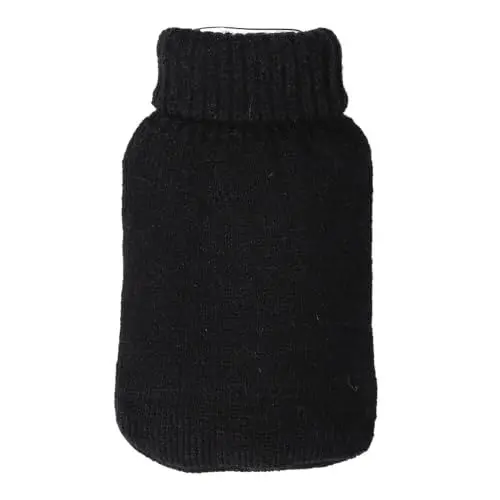 Produktbild: Bütic GmbH Taschenwärmer mit Strickbezug - Blanko - Wärmflasche Handwärmer Wärmepad Firebag Wärmekissen, Farbe:Schwarz