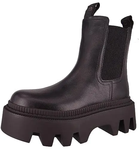 Produktbild: Buffalo Damen Elegante Stiefelette Flora Chelsea Lo Vegan 1622356 Schwarz, Groesse:39 EU