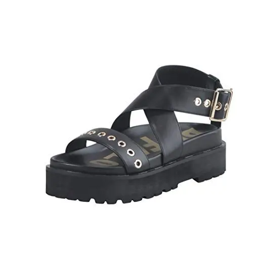 Produktbild: Buffalo Damen Plateausandalen Regina, Damen Sandalen,Lady,Ladies,Women's,Plateausandaletten,Sommerschuhe,Dicke,Sohle,Schwarz (Black),39 EU / 6 UK