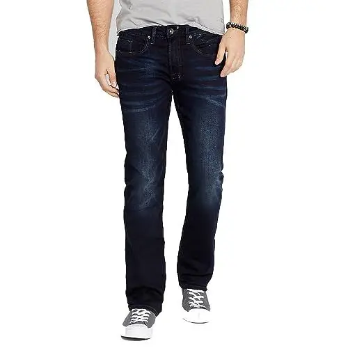 Produktbild: Buffalo David Bitton Herren Straight Six Jeans, Authentischer und tiefer Indigo, 31W / 32L