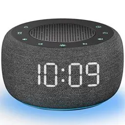 Produktbild: Buffbee Digitaler Radiowecker für das Schlafzimmer - 7-farbiges Nachtlicht, High-Fidelity-Klangqualität mit nach oben gerichtetem Lautsprecher, 4 Wecktöne, Full Range Display Dimmer für den Nachttisch