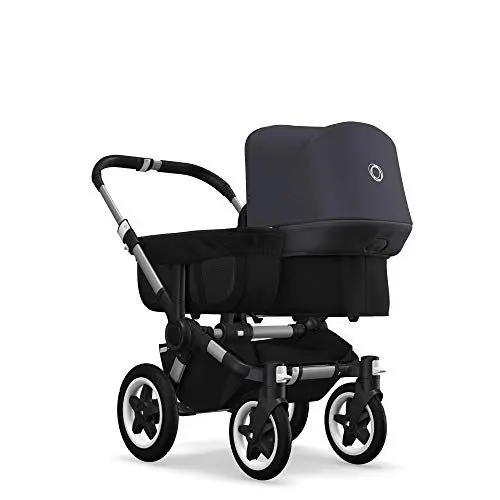 Produktbild: Bugaboo Donkey 2 Mono, Erweiterbarer 2-in-1 Erstlings- und Kinderwagen, Schwarz/Steel Blue
