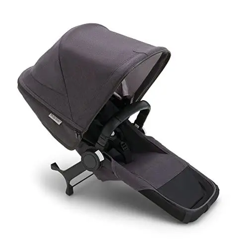 Produktbild: Bugaboo Donkey 5 Duo Erweiterungsset, Classic Collection, verwandelt deinen Donkey 5 Mono in einen Doppelkinderwagen, verbessertes Side By Side-Design, wendbarer Sitz, Washed Black