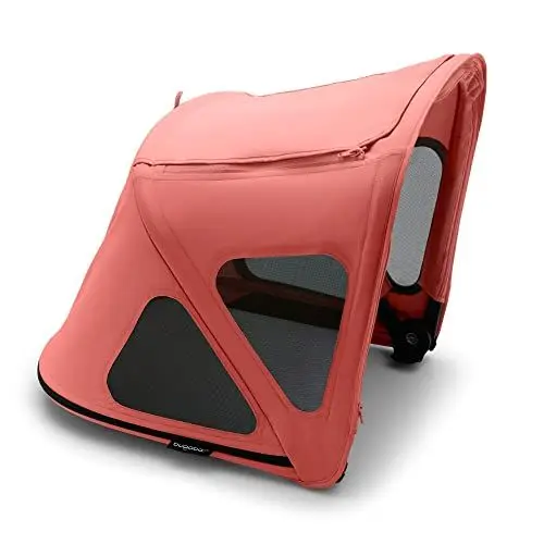 Produktbild: Bugaboo Fox und Fox Cub Sonnendach mit Lüftungsfenstern, ausziehbar für zusätzlichen und optimalen Sonnenschutz, wasserabweisend, kompatibel mit allen Bugaboo Fox und Fox Cub Modellen, Sunrise Red
