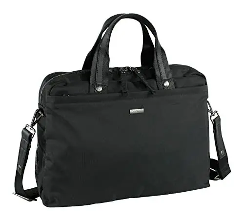 Produktbild: Bugatti Contratempo kleine Aktentasche für Damen und Herren mit Laptopfach – Businesstasche Klein Laptoptasche – Bürotasche Lehrertasche in Schwarz