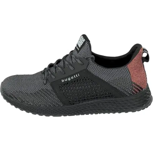 Produktbild: bugatti Herren Low-Top Sneaker, Männer Halbschuhe, Wechselfußbett,schnürschuhe,schnürer,straßenschuhe,Strassenschuhe,schwarz (1000),40 EU / 6 UK