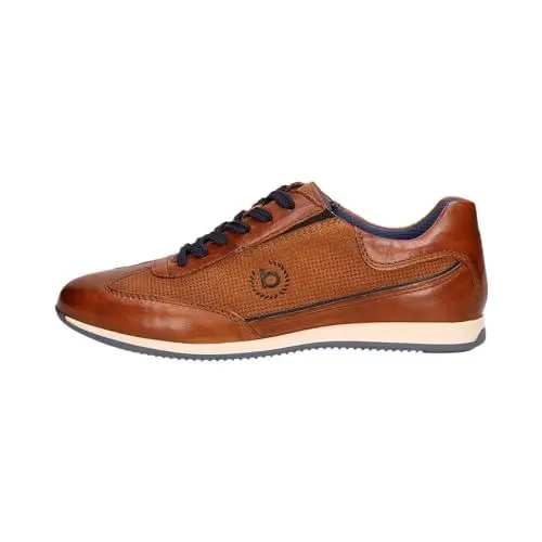 Produktbild: bugatti Herren Sneaker, Männer Schnürer, Wechselfußbett,schnürschuhe,Halbschuhe,Freizeitschuhe,Schnuerschuhe,Schnuerer,Cognac (6300),42 EU / 7.5 UK