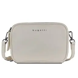 Produktbild: bugatti Almata kleine Schultertasche Damen, Umhängetasche aus hochwertigem Kunstleder, beige