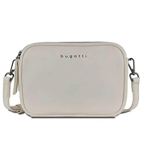 Produktbild: bugatti Almata Schultertasche klein für Damen, edle Umhängetasche in beige