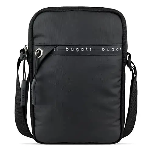 Produktbild: bugatti Blanc DeLight Schultertasche klein, Umhängetasche aus Tarpaulin & Nylon, schwarz