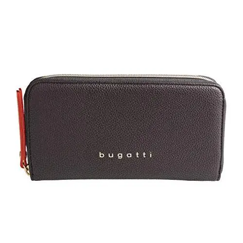 Produktbild: Bugatti Ella Geldbörse für Damen groß, Portemonnaie lang aus Kunstleder in braun