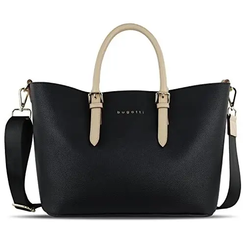 Produktbild: bugatti Ella Shopper Handtasche für Damen M, Damenhandtasche, Schultertasche in schwarz