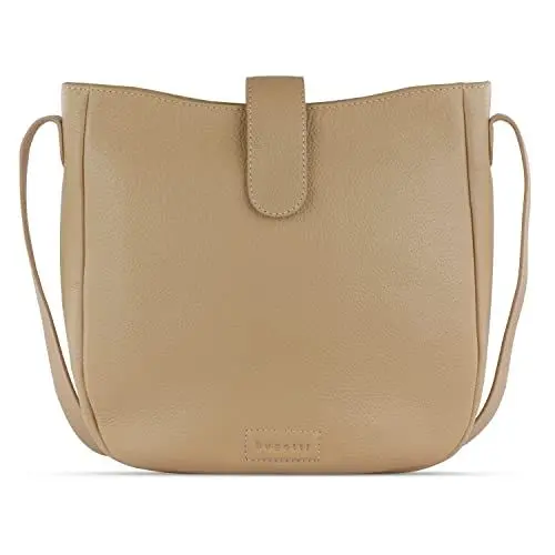 Produktbild: bugatti Elsa Damentasche aus Leder, edle und moderne Handtasche für Damen in sand