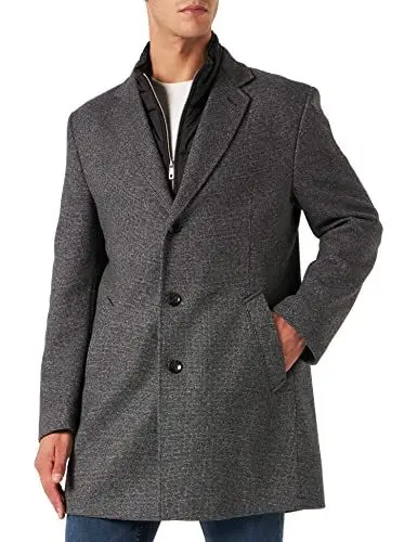 Produktbild: bugatti Herren 228528-24042 Wollmantel, dunkelgrau, 48 EU