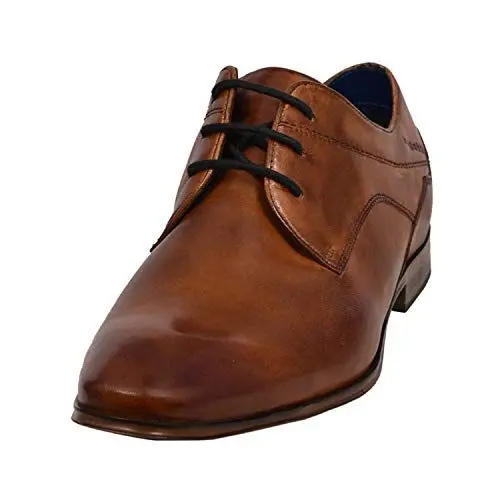 Produktbild: bugatti Herren Business Halbschuh aus Hochwertigem Leder, Derby mit Eleganter Liniengestaltung, Cognac, 44 EU