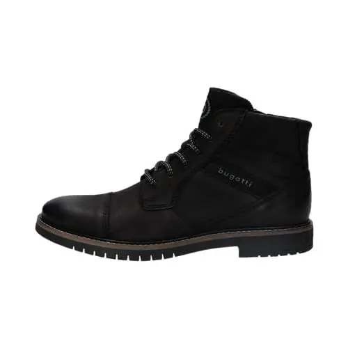 Produktbild: bugatti Herren Schnürstiefel, Männer Stiefel,schnürboots,halbstiefel,schnürung,Winterstiefel,Winterschuhe,schwarz (1000),46 EU / 11 UK