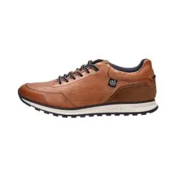 Produktbild: bugatti Herren Low-Top Sneaker, Männer Halbschuhe, Wechselfußbett,schnürschuhe,schnürer,straßenschuhe,Strassenschuhe,Cognac (6300),44 EU / 9 UK
