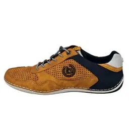 Produktbild: bugatti Herren Casual Sneaker mit Flexibler Sohle, Schnürschuh mit Memory Foam, Elastische Schnürsenkel, Gelb, 43 EU