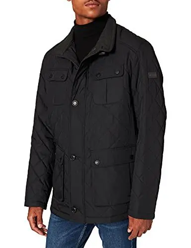 Produktbild: bugatti Herren Jacke in Passform Regular Fit aus hochwertigem Jaquard-Gewebe