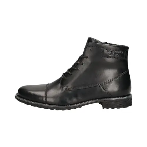 Produktbild: bugatti Herren Schnürstiefel, Männer Stiefel Kaltfutter,Chukka Boots,schnürung,Boots,Winterstiefel,Winterschuhe,schwarz (1000),45 EU / 10.5 UK