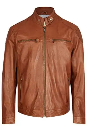 Produktbild: bugatti Herren Lederjacke mit Stehkragen