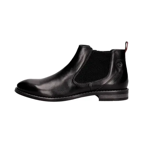Produktbild: bugatti Herren Schlichte Herrenstiefel aus Premium-Leder mit Soft-Flex-Technologie für maximalen Komfort Stiefel Kaltfutter, schwarz, 41 EU