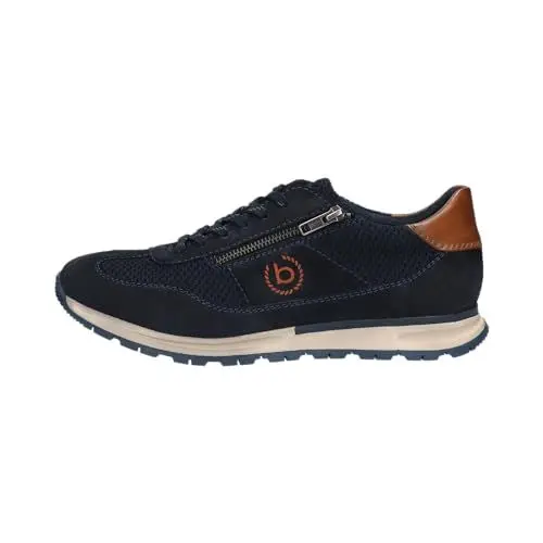 Produktbild: bugatti Herren Sneaker, Männer Schnürer, Wechselfußbett,Schnuerer,straßenschuhe,Strassenschuhe,Schnuerung,Low-tie,dunkelblau (4141),41 EU / 7 UK