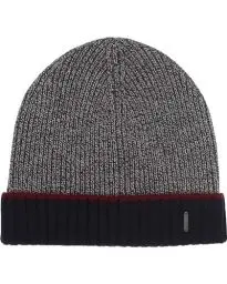 Produktbild: bugatti Mütze Herren - Strickmütze aus Wolle - Wärmend und Hautfreundlich - One Size Navy