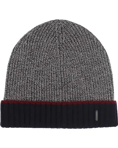 Produktbild: bugatti Mütze Herren - Strickmütze aus Wolle - Wärmend und Hautfreundlich - One Size Navy