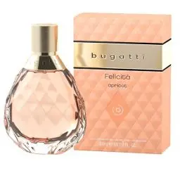 Produktbild: bugatti Parfüm Damen Felicità Apricot EdP 60ml I Floral-fruchtiges Damen Parfüm im Glasflakon I Sommerliche Nuancen aus Aprikose, Litschi, Hibiskus, Vanille & Moschus I Feminines Eau de Parfum Damen