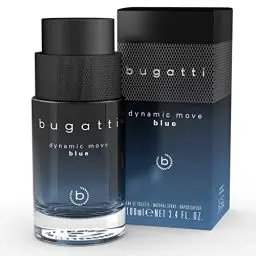 Produktbild: bugatti Parfüm Dynamic Move Blue 100ml I Zitrisch-aromatisches Eau de Toilette I Herren-Duft mit belebender Kombination aus Lavendel, Zitrone & Moschus I maritim, frisch & sinnlich-warm