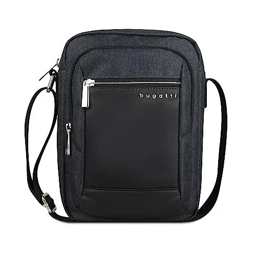 Produktbild: bugatti Sera Kleine Umhängetasche für Herren, Schultertasche mit Tabletfach - Messenger Bag Kuriertasche, anthrazit