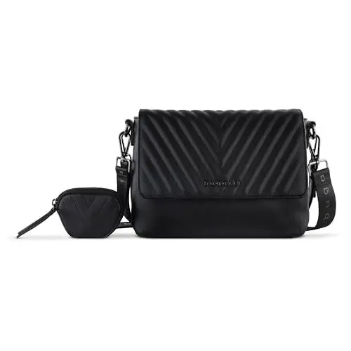 Produktbild: bugatti Sira Schultertasche für Damen - edle Umhängetasche Crossover-Tasche in schwarz