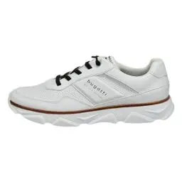 Produktbild: Bugatti Herren Sportlicher Mit Memory Foam, Elastische Schnürsenkel Sneaker, Weiß, 43 EU