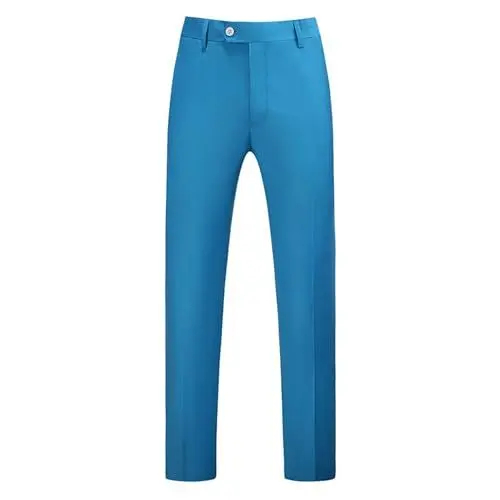 Produktbild: Buggy Hose Herren Business Casual Reißverschlusstaschen Leichte, dünne, große Hundert einfarbige Herrenanzughosen Cargohose Streetwear (Light Blue, XXXXL)