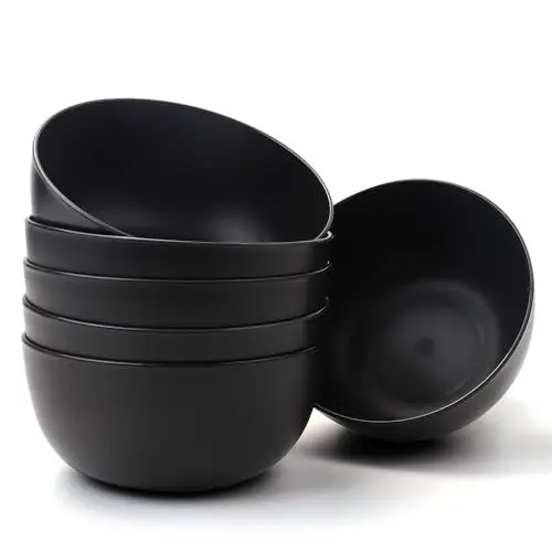 Produktbild: Bugucat Müslischalen Groß 6er Set 1400ML,Bowl Schüssel Suppenschüssel Bruchfeste Salatschale aus Kunststoff für Suppe Müsli Ramen Salat,Ramen Schüssel Schüssel Set für Grillpartys