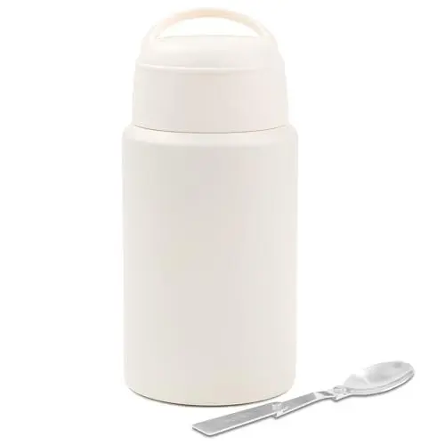 Produktbild: Bugucat Thermobehälter für Essen 750ML,Edelstahl Warmhaltebehälter Thermo Lunchbox mit Löffel,Müslibecher to Go für Essen,Auslaufsicher Essensbehälter, Speisegefäß Babybrei für Yoghurt Suppe Porridge