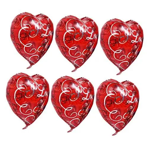 Produktbild: BUGUUYO 10St Liebe Alufolienballon Verlobungsfeier Herz Luftballons Liebe Folienballon Folienballons wedding goldhochzeit Hochzeitsballons dekorativer Hochzeitsballon Aluminiumfolie rot