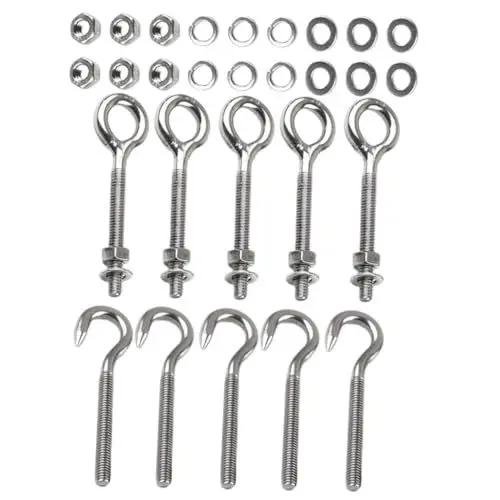 Produktbild: BUGUUYO Ringschraubenhaken 10 Sets mit Schraubhaken und Vielseitig Einsetzbar