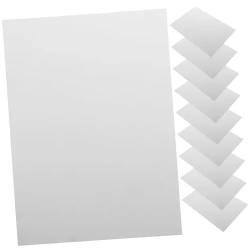 Produktbild: BUGUUYO 10 Stück Blätter Kunststoffplatten Plastikplanen Flexible Kunststofffolie Hartplastikfolie Bastelbedarf Hartplastikplatten Schwarze Plastikfolie Weiß A4 Gefrostet Pp Beschilderung