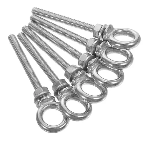 Produktbild: BUGUUYO 10st 316 Ringschrauben Ringschraube Anheben Schraubring Schulter-augenschraube in Marinequalität Seeschraube Ringschrauben Mit Unterlegscheiben Schulterösen Edelstahl 316 Silver