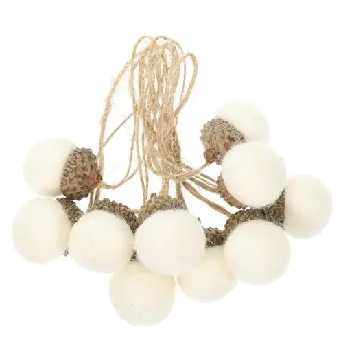 Produktbild: BUGUUYO 10 Stücke Weiß Faux Tannenzapfen Elegante Weihnachten Baum Ornamente Festliche Home Dekorationen