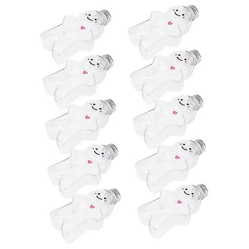 Produktbild: BUGUUYO 10st Weihnachtliche Trinkflasche Saftbehälter Tamper Für Getränkeflaschen Saftkaraffe Pet-getränkeflasche Party-wasserflaschen Teeflasche Nachfüllbare Saftflaschen Das Haustier