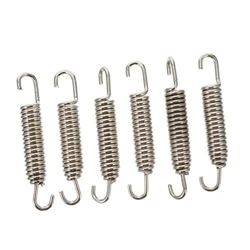 Produktbild: BUGUUYO Auspuff Feder Quad 18 Stk Feder Universeller Motorradauspuff Motorradauspuffanlage Auto Auspuffanlage Frühling Silver Rostfreier Stahl Federn Doma Auspuffrohr Quad