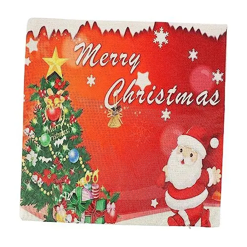 Produktbild: BUGUUYO Elegantes Weihnachtskissen Aus Leinen 45 cm Dekoratives Kissen Heimdekoration Dekokissen Für Das Sofa