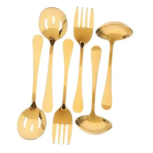 Produktbild: BUGUUYO 1 Set Servierbesteck-set, Buffet-serviergabeln, Servierbesteck, Servierbesteck, set, Servierbesteck-set, Bankettgeschirr Aus Edelstahl